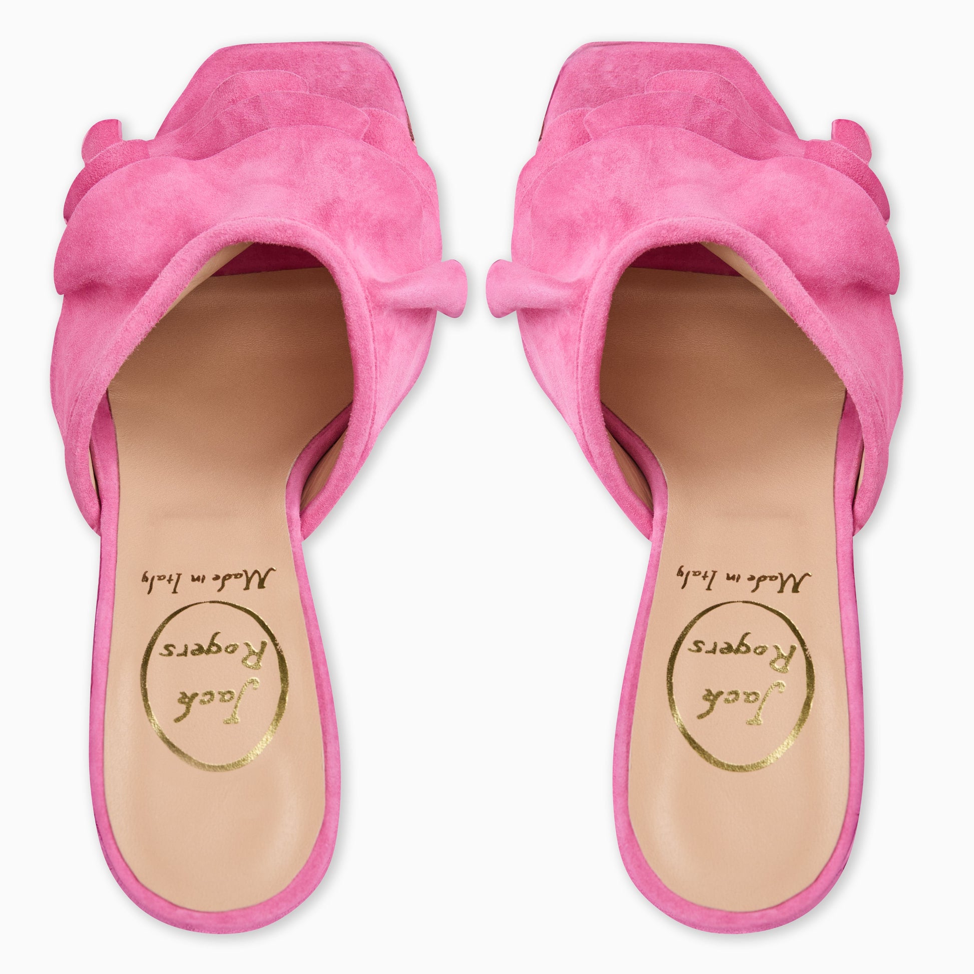 Beatrice Ruffle Italian Suede Heel