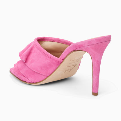 Beatrice Ruffle Italian Suede Heel