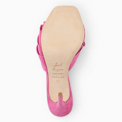 Beatrice Ruffle Italian Suede Heel