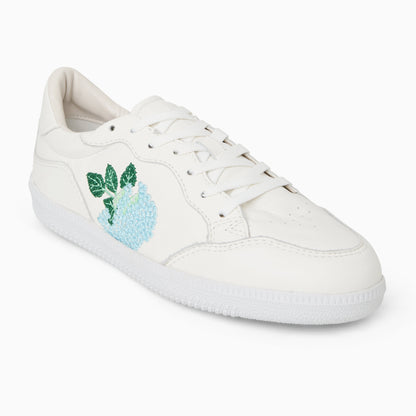 Embroidered Hydrangea Sneaker