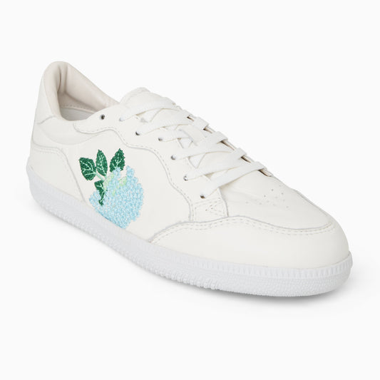 Embroidered Hydrangea Sneaker