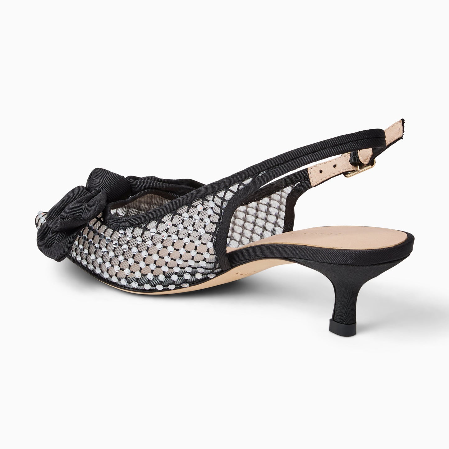 Debra Jeweled Sling Kitten Heel