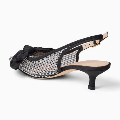 Debra Jeweled Sling Kitten Heel