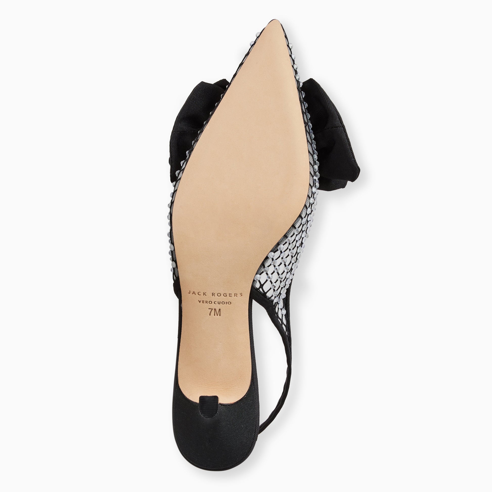 Debra Jeweled Sling Kitten Heel
