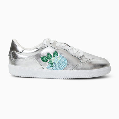 Embroidered Hydrangea Sneaker