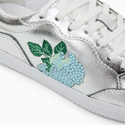 Embroidered Hydrangea Sneaker