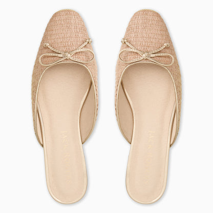 Ginny Raffia Flat Mule